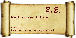 Rechnitzer Edina névjegykártya